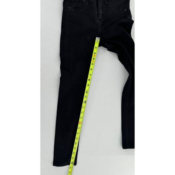 Rag & Bone Jeggings Size 26 High Rise Denim Leggings Black Grunge Goth P… - Picture 15 of 16